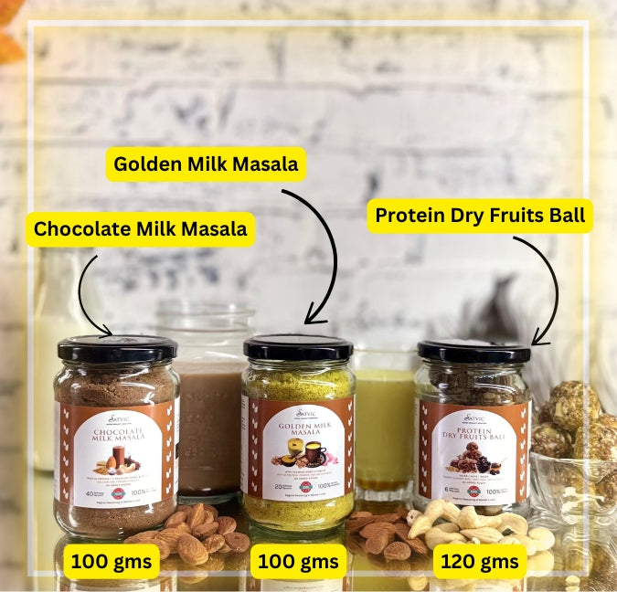 Golden-Chocolate Milk Masala & Protein Dry Fruits Ball